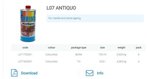 L07 ANTIQUO Sealant For Marble And Stone Ageing