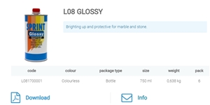 L08 GLOSSY Brightening Up And Protection For Marble, Stone
