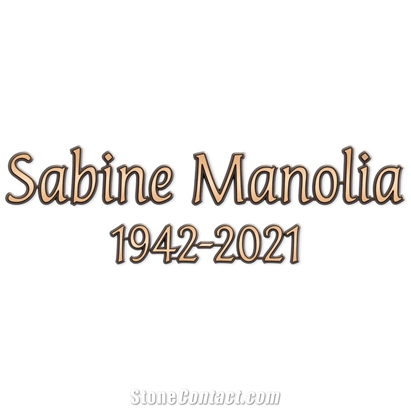 Manolia-Bronz Memorial Lettering, Memorial Sign