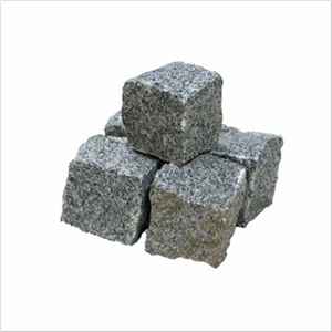Grey Granite Cube Stone, Cobble Stone