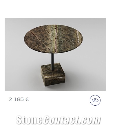 Indian Exotic Rainforest Green Marble Coffee Table