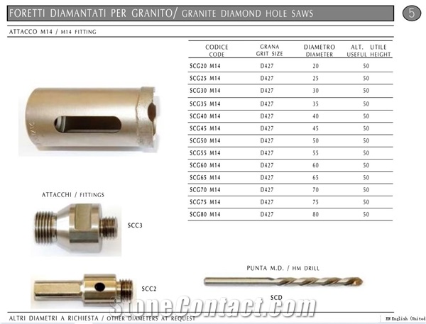 Diamond Hole Saws- Drilling Tools For Marble And Granite