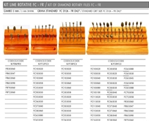 Kit Of FC-FR Diamond Rotary Files Carving-Engraving Marble
