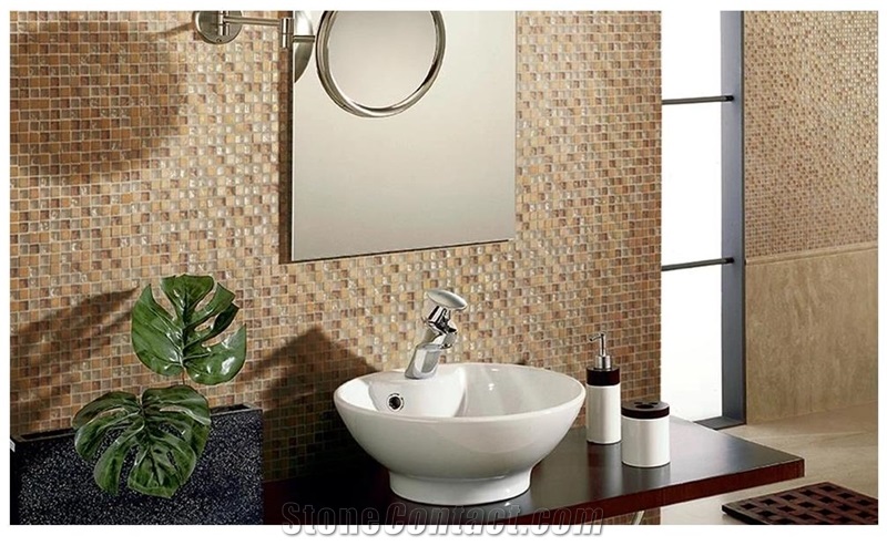 Glass Mosaic Tiles For Bathroom And Kitchen Backsplash