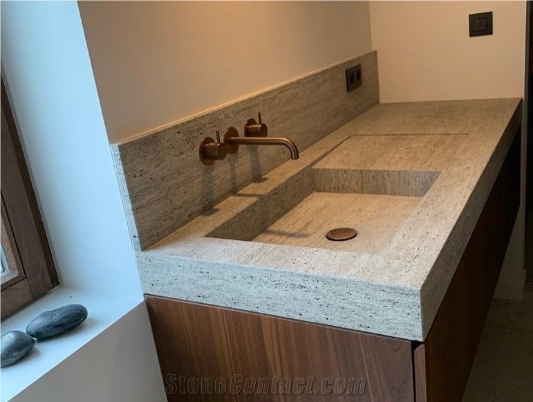 Titanium Travertine Farm Sink- Wash Basin