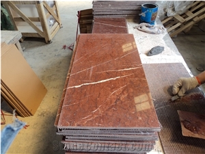 China Factory Price Red Marble Slab Tile