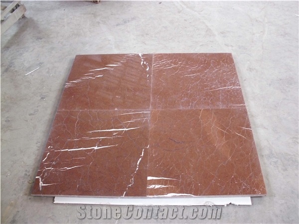 China Factory Price Red Marble Slab Tile