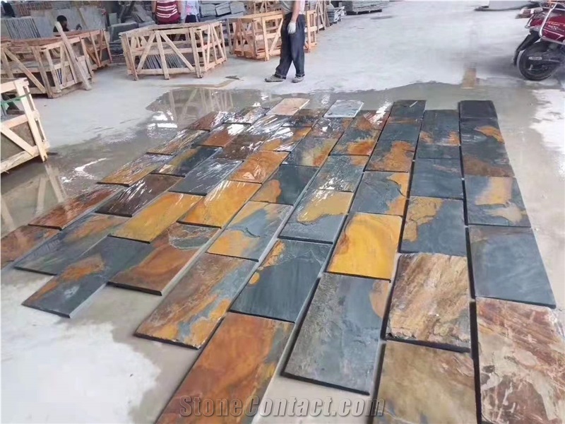 Chinese Suppliers Cheap Rusty Slate Flooring Tiles