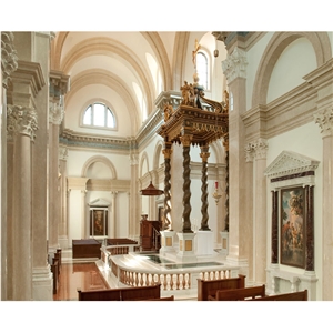 Classical Architcture Marble Carved Church Column Capital
