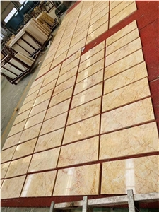 Golden Spider Cream White Marble Slabs Tiles