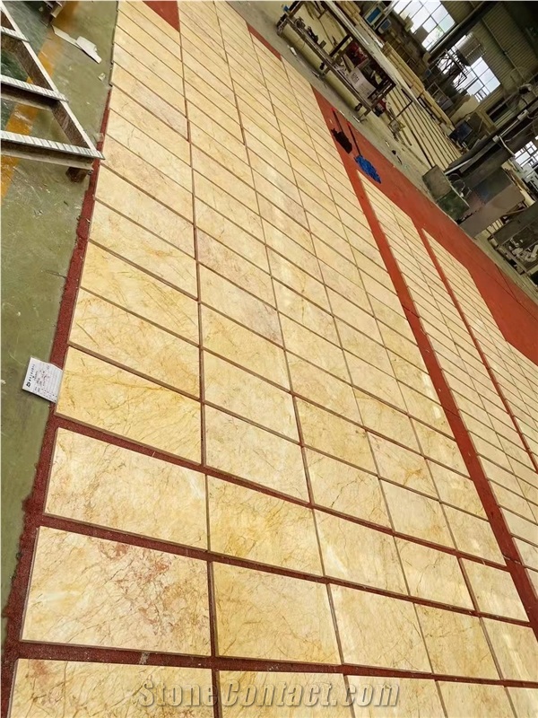 Golden Spider Cream White Marble Slabs Tiles