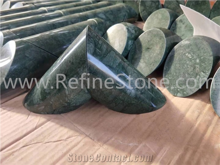 Heavy Dark Green Marble Bookends For Shelves