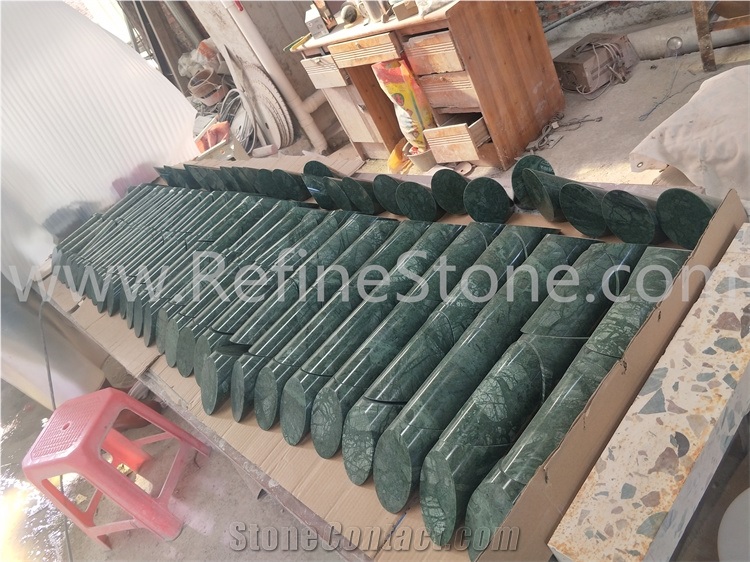 Heavy Dark Green Marble Bookends For Shelves