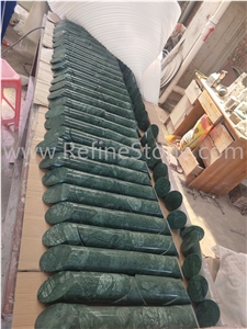 Heavy Dark Green Marble Bookends For Shelves