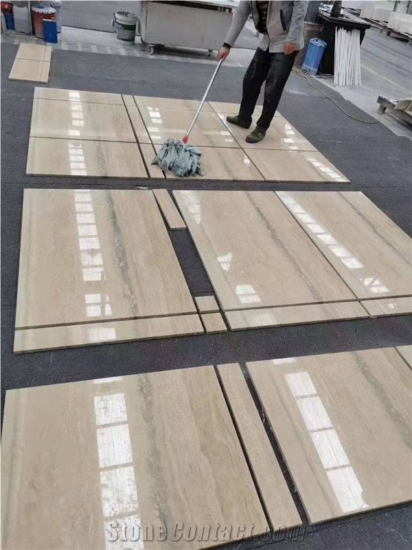 Italian Blue Travertine Slabs Tiles For Wall Floor