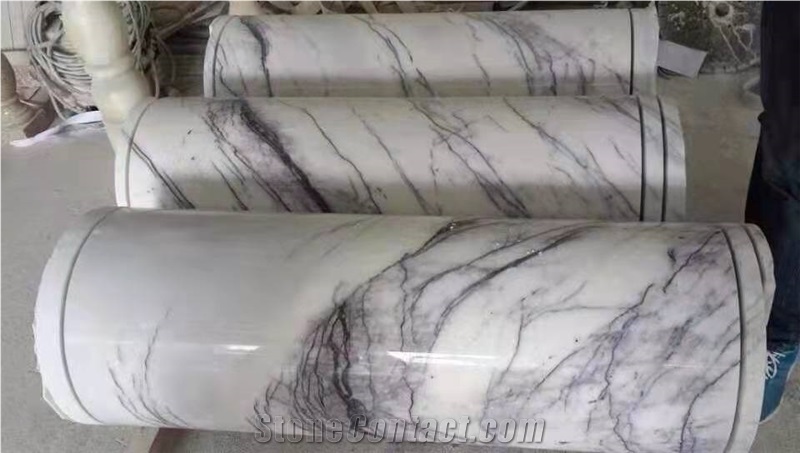Lilac Purple Marble Tiles & Slabs With White Veins
