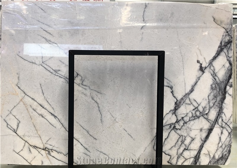 Lilac Purple Marble Tiles & Slabs With White Veins