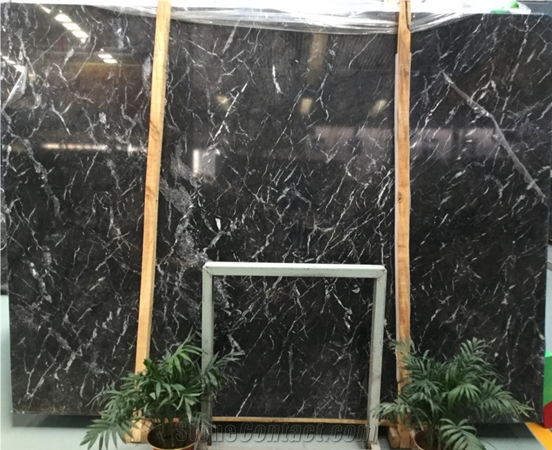 Luxury Italy Grigio Carnico Dark Grey Marble Slabs
