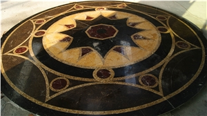 Round Pebble Mosaic Carpet Medallion Tile Flooring