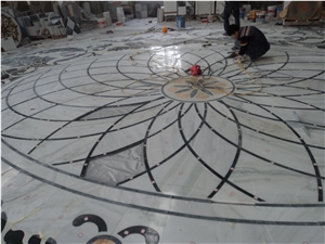Square Colorful Marble Water Jet Medallion Or Water Square Colorful Marble Water Jet Medallion Or Water