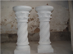 Stone Pillar Marble Carved Column For Project