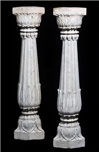 Stone Pillar Marble Carved Column For Project