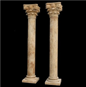 Stone Pillar Marble Carved Column For Project