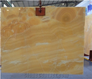 Translucent Golden Honey Wooden Sheet Onyx Slabs
