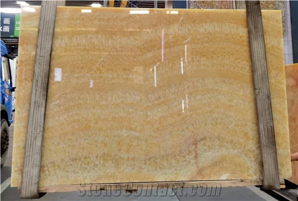 Translucent Golden Honey Wooden Sheet Onyx Slabs