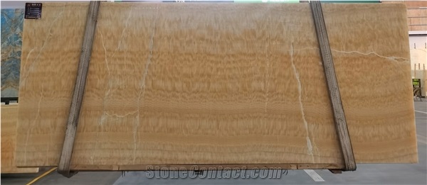 Translucent Golden Honey Wooden Sheet Onyx Slabs