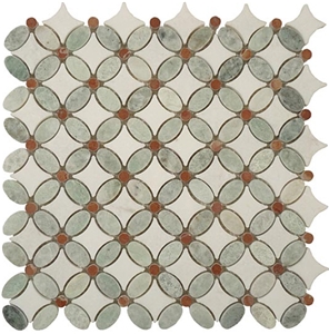 Tumble Edges Slate Mixed Color Mosaics Border Moldings Trim