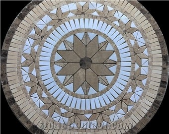 Waterjet Medallion Round Pattern For Floor Tiles