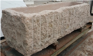 White Decorative Garden Large Square Marble Flowerpot