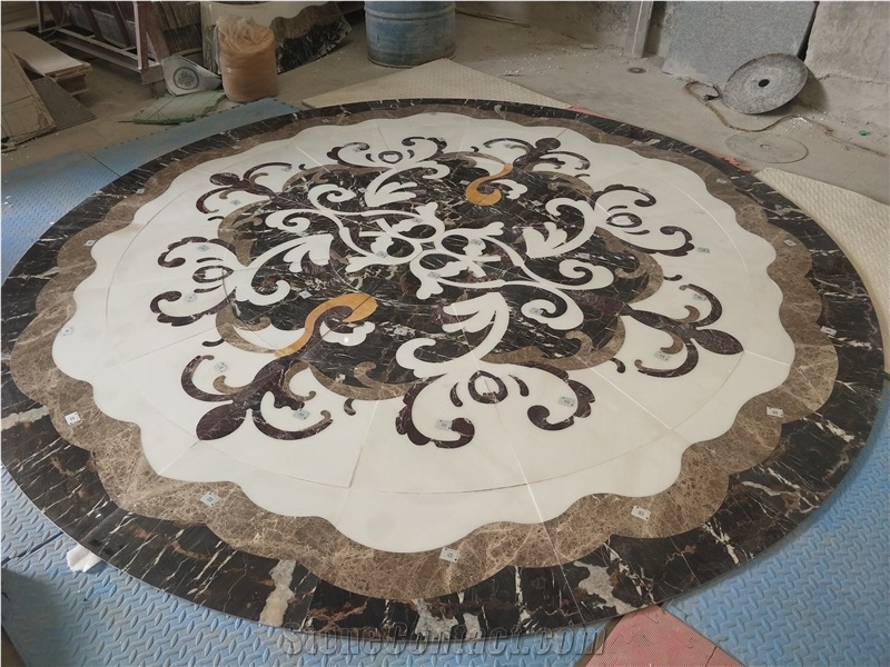 White Triangle Mosaic Dolomite White Marble Tile