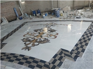 Wholesales PRICE Floor Inlays Waterjet Marble Medallion