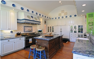 Azul Bahia Granite Imported Stone Lobby Floor Tiles