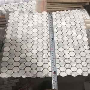 Carrara White Marble Hexagon Mosaic Tile