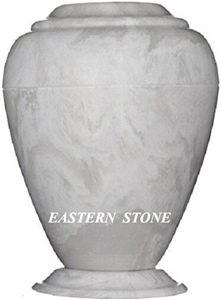 Himalayan White Marble Funeral Urn