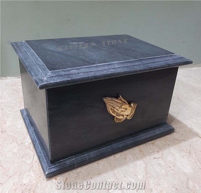Jet Black Marble CREMATION URNS