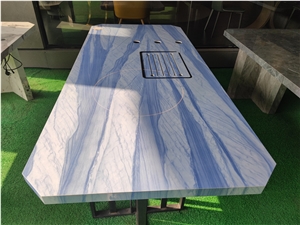 Azul Macaubas Dining Tables Made Of Sintered Stone Panels