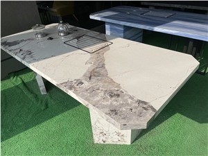 Sintered Stone Table Artificial Stone Azul Macaubas