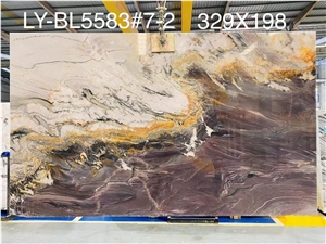 Aquarella Natural Quartzie Lilac Color Big Slabs Bookmatch