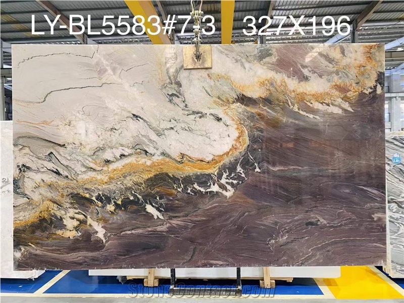 Aquarella Natural Quartzie Lilac Color Big Slabs Bookmatch