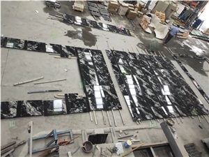 Black And White Royal Ballet Granite Prefabricated Tiles