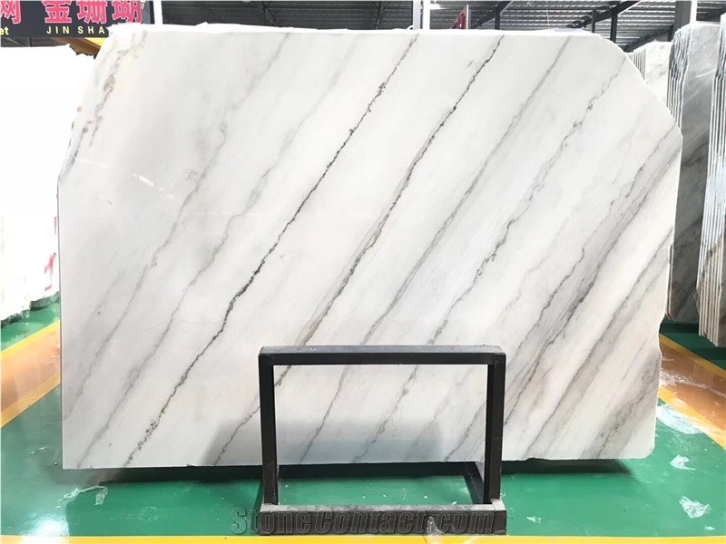 Chinese Bianco Sivec Guangxi White Marble Slabs For Interior