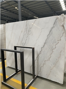 Chinese Bianco Sivec Guangxi White Marble Slabs For Interior
