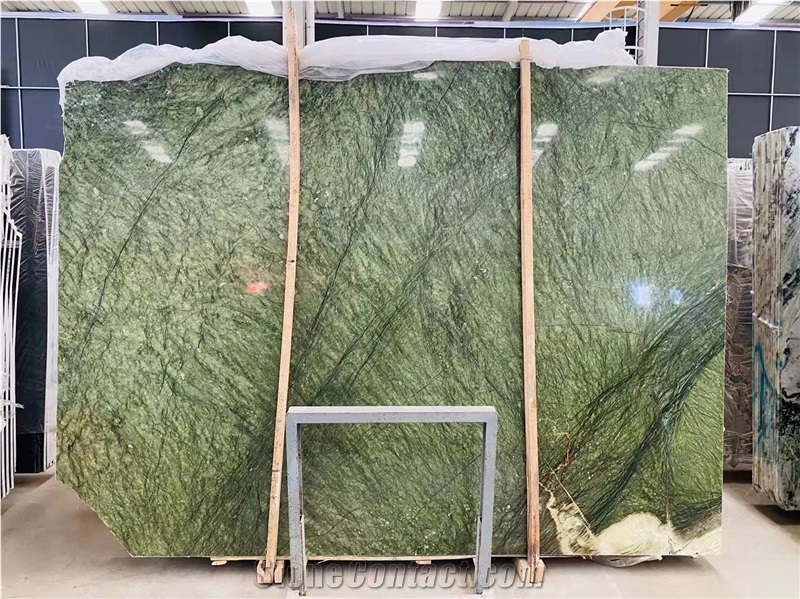 Chinese Dark Green Marble Verd Ming Big Slabs In Stock