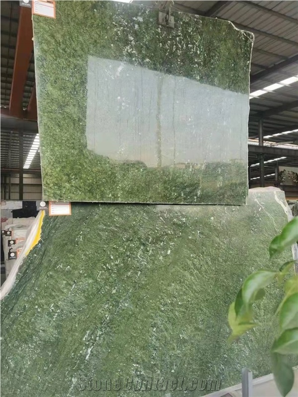 Chinese Dark Green Marble Verd Ming Big Slabs In Stock