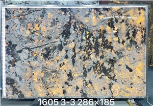 Gold Golden Color Natural Quartzite Silver Fox Backlit Slabs