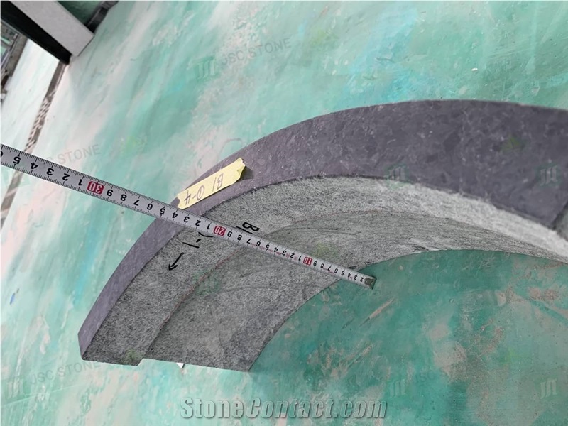 Hollow Round Column Angkor Black Granite Cladding Decoration